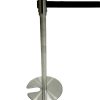 Retractable Stretch Barrier Black Webbing