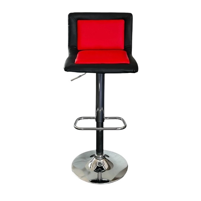 Red & Black Leather Bar Stools