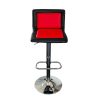 Red & Black Leather Bar Stools