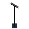 Black powder coated carbon steel lectern with attached ring binders - BE Event Hire