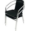 Black Rattan Aluminium Chair