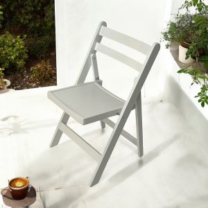 White Wooden Folding Chairs - BE Furniture Sales