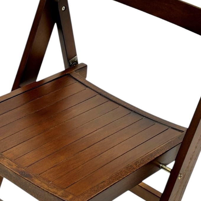 Brown Wooden Folding Chair