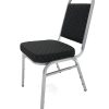 Black Banqueting Chairs with Silver Frame - Budget - BE Furniture Sales