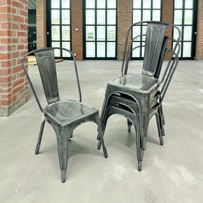 Silver Metal Tolix Chairs