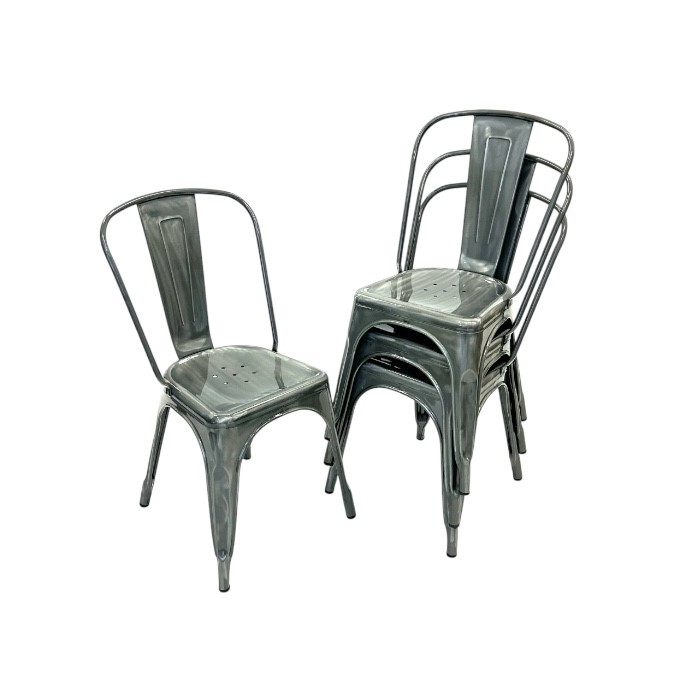 Silver Metal Tolix Chairs