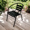 Black Steel Garden Chairs Black Steel Garden Chairs - BE Furniture Sales