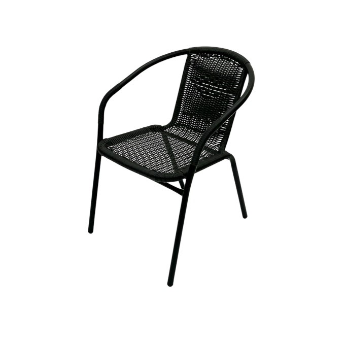 Black Framed Rattan Chairs