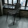 Black Framed Rattan Chairs Black Framed Rattan Chairs