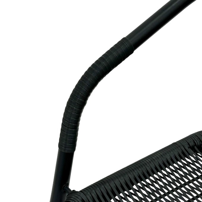 Black Framed Rattan Chairs