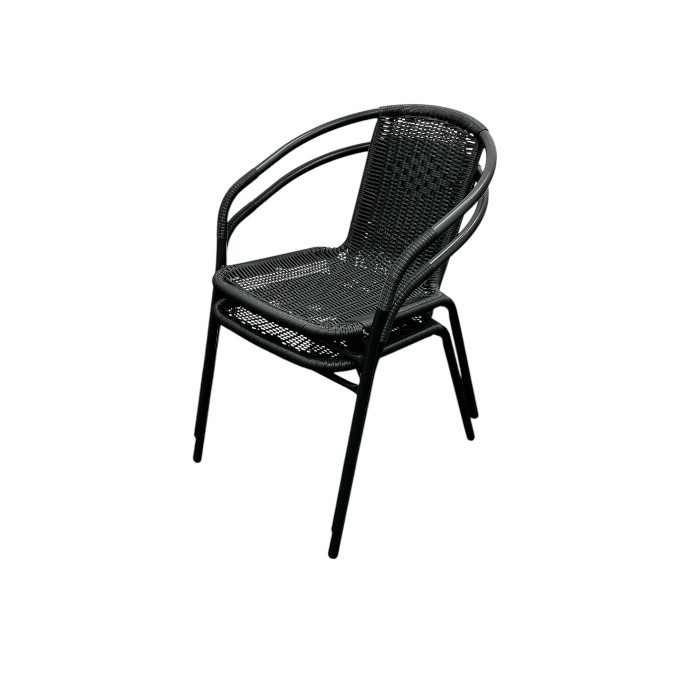 Black Framed Rattan Chairs