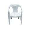 White Slatted Patio Chair