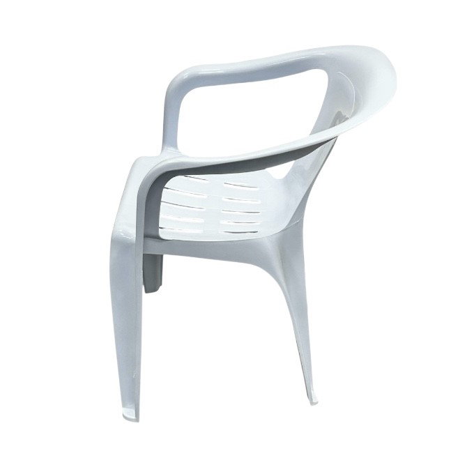 White Slatted Patio Chair