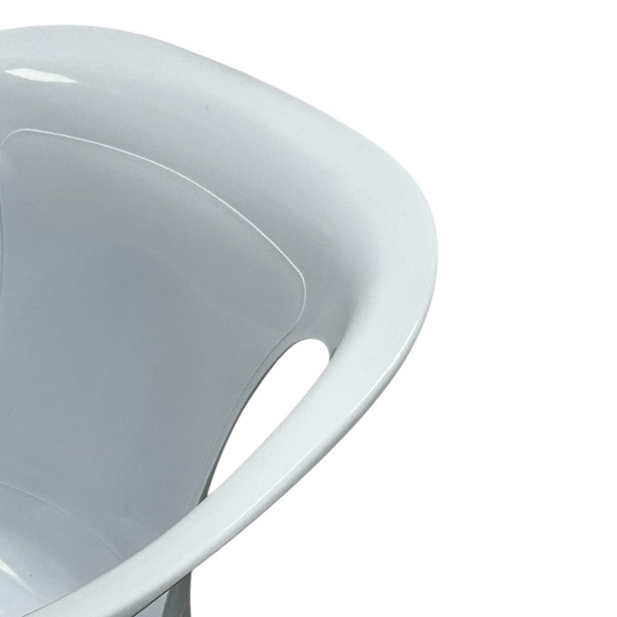 White Slatted Patio Chair