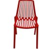 XH-8088CR 3 Red Plastic Stacking Chairs