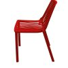 XH-8088CR 4 Red Plastic Stacking Chairs