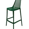 XH-8088HG 1 Green Plastic Stacking Bar Stools