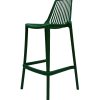 XH-8088HG 2 Green Plastic Stacking Bar Stools