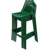 XH-8088HG 9 Green Plastic Stacking Bar Stools