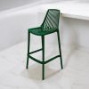 XH-8088HG Green Stool Green Plastic Stacking Bar Stools