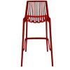 Red Plastic Bar Stools