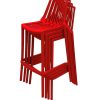Red Plastic Bar Stools