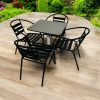 Black Steel Garden Set Black Steel Garden Set - BE Furniture Sales