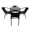 Rattan Garden Set in Black