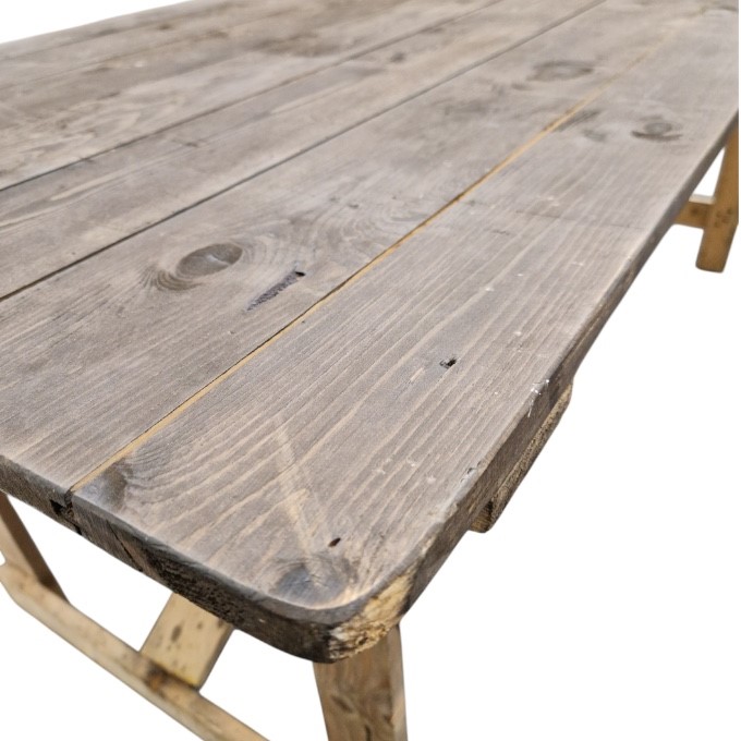 6ft Rustic Trestle Table