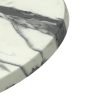Romeo White Marble Effect Round Table Tops