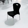 Black Plastic Stacking Chair