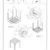 80cm Square Brown Bistro Table