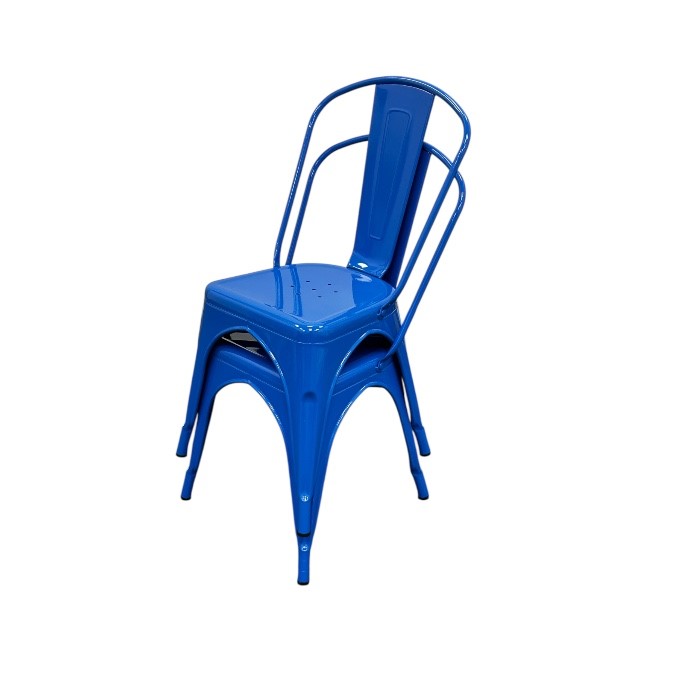 Blue Tolix Style Chairs