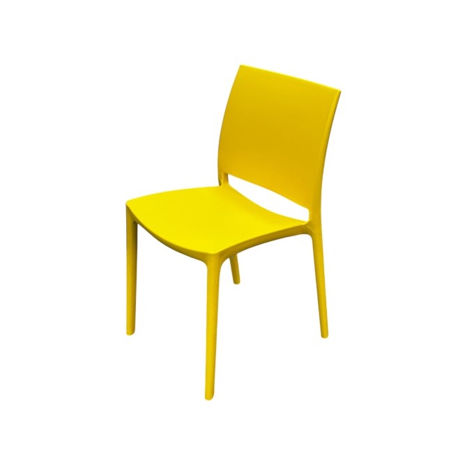 Yellow Plastic Stacking Chairs