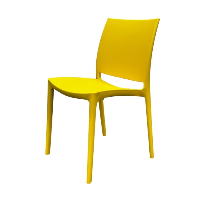 Yellow Plastic Stacking Chairs