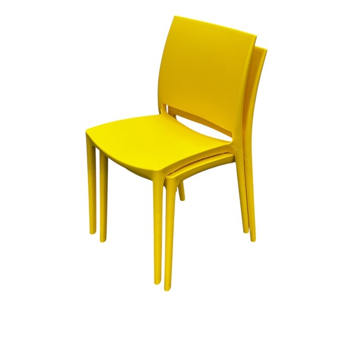 Yellow Plastic Stacking Chairs