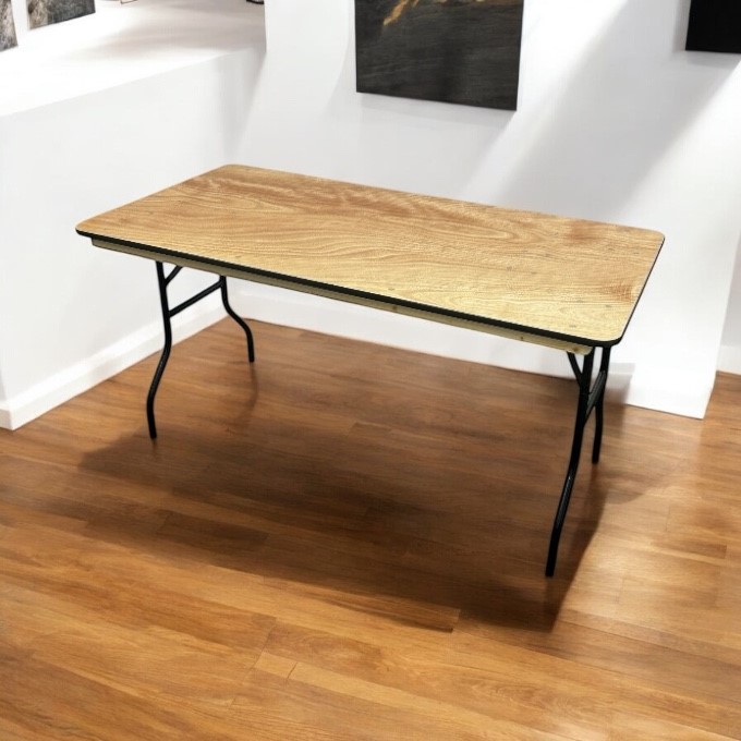 5ft Varnished Wooden Table - BE Furniture Sales