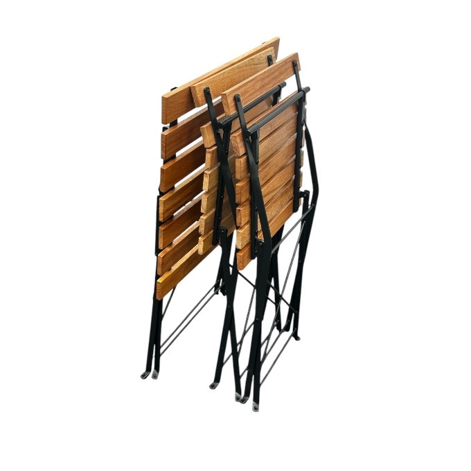 Folding Wooden Garden Bistro Set