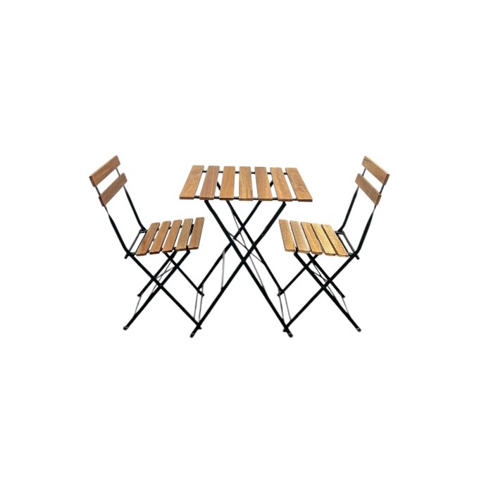 Folding Wooden Garden Bistro Set