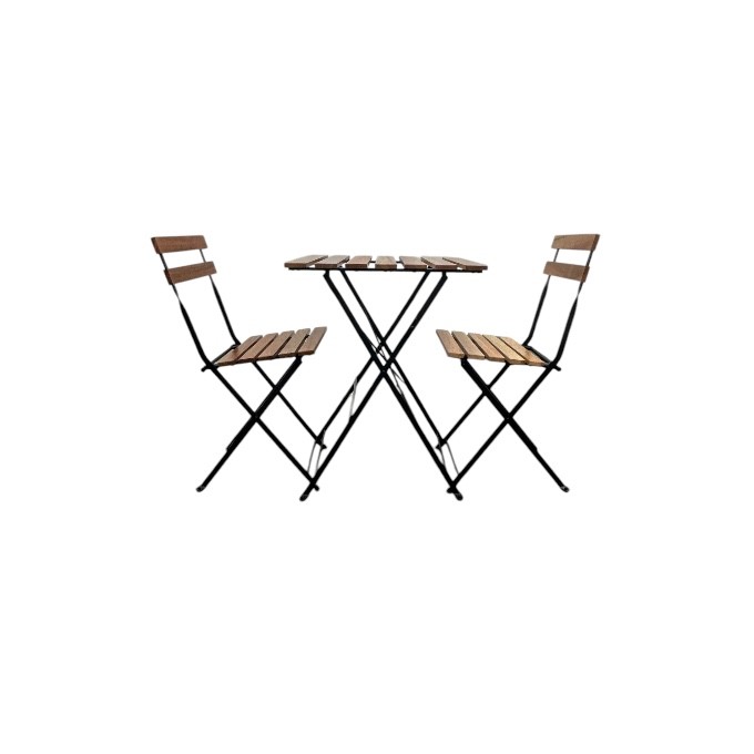 Folding Wooden Garden Bistro Set