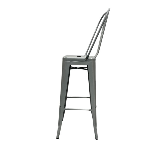 Grey Metal Tolix Counter Stools