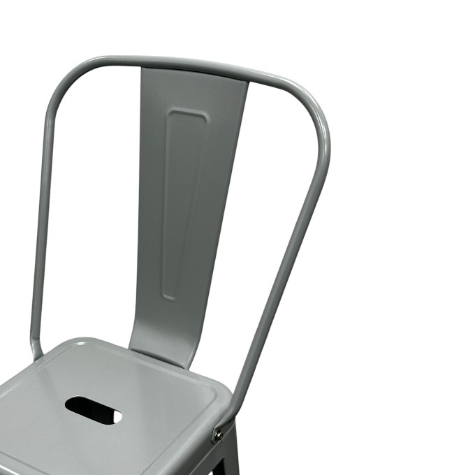 Grey Metal Tolix Counter Stools