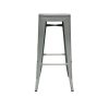 Grey Metal Tolix Bar Stools