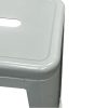 Grey Metal Tolix Bar Stools