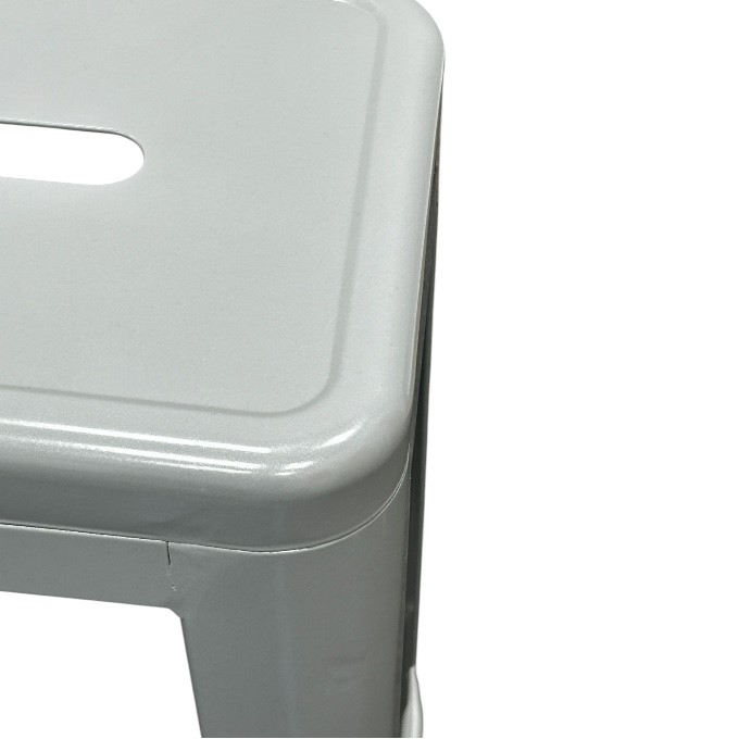 Grey Metal Tolix Bar Stools