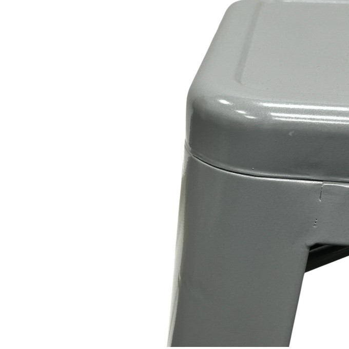 Grey Metal Tolix Bar Stools