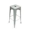 Grey Metal Tolix Bar Stools