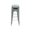 Grey Metal Tolix Bar Stools