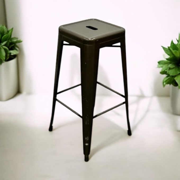 Bronze Metal Tolix Stools - BE Furniture Sales
