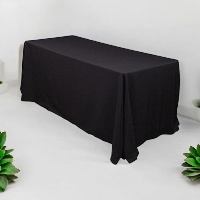 Black 70 x 108 Tablecloth - BE Furniture Sales